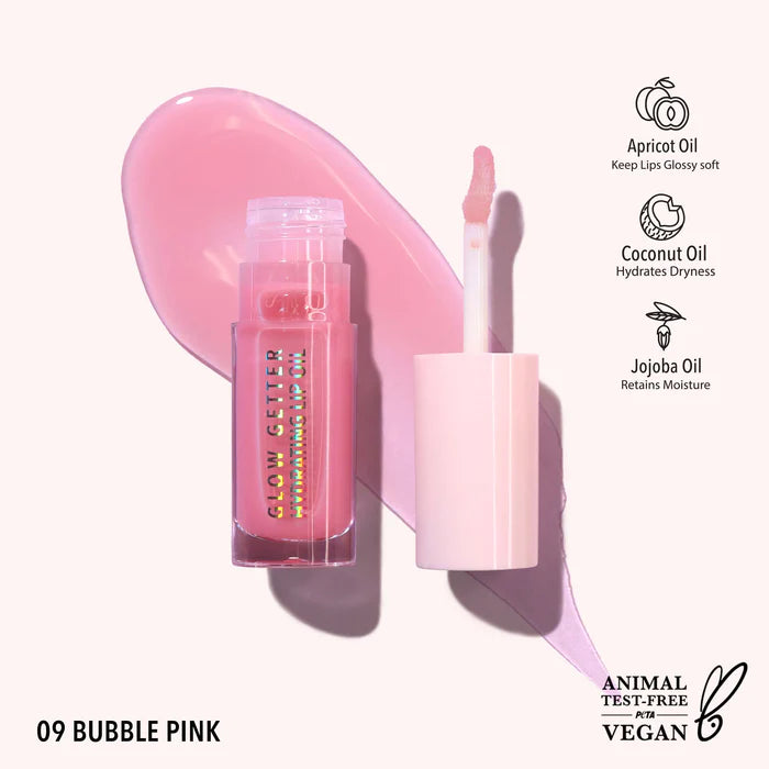 Moira Glow Getter Hydrating Lip Oil - Bubble Pink - ليب اويل مرطب