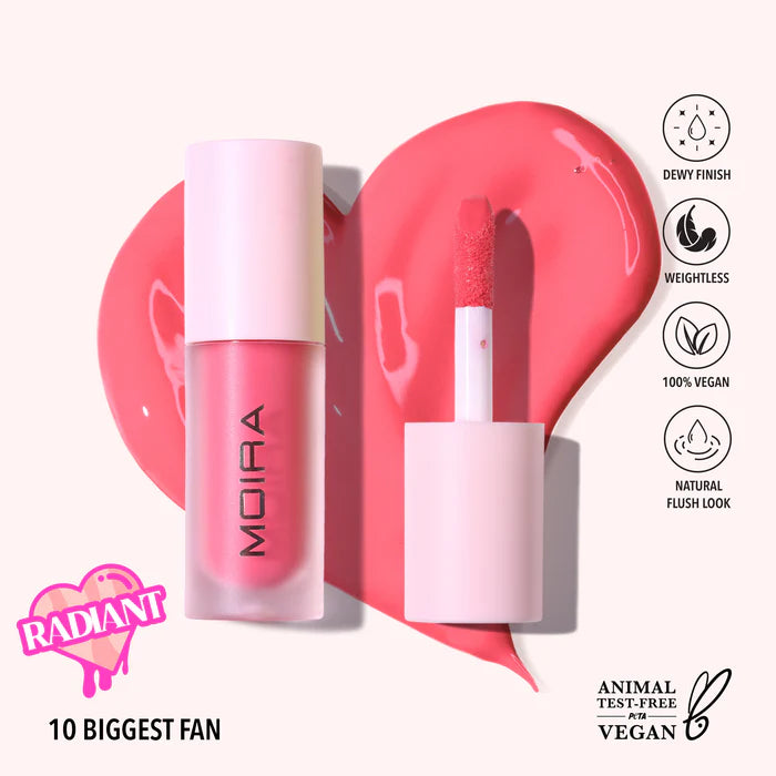 Moira Love Steady Liquid Blush-10 Biggest Fan - أحمر خدود سائل