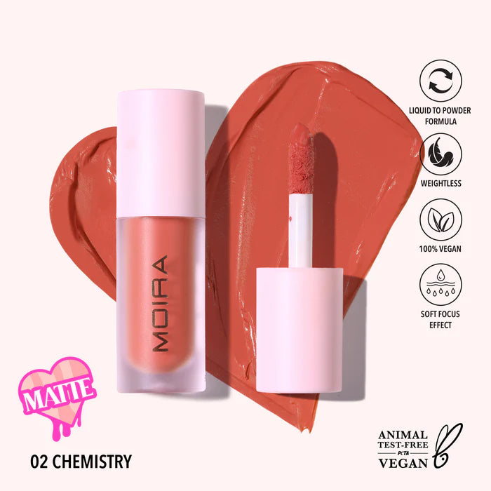 Moira Love Steady Liquid Blush-02 Chemistry - أحمر خدود