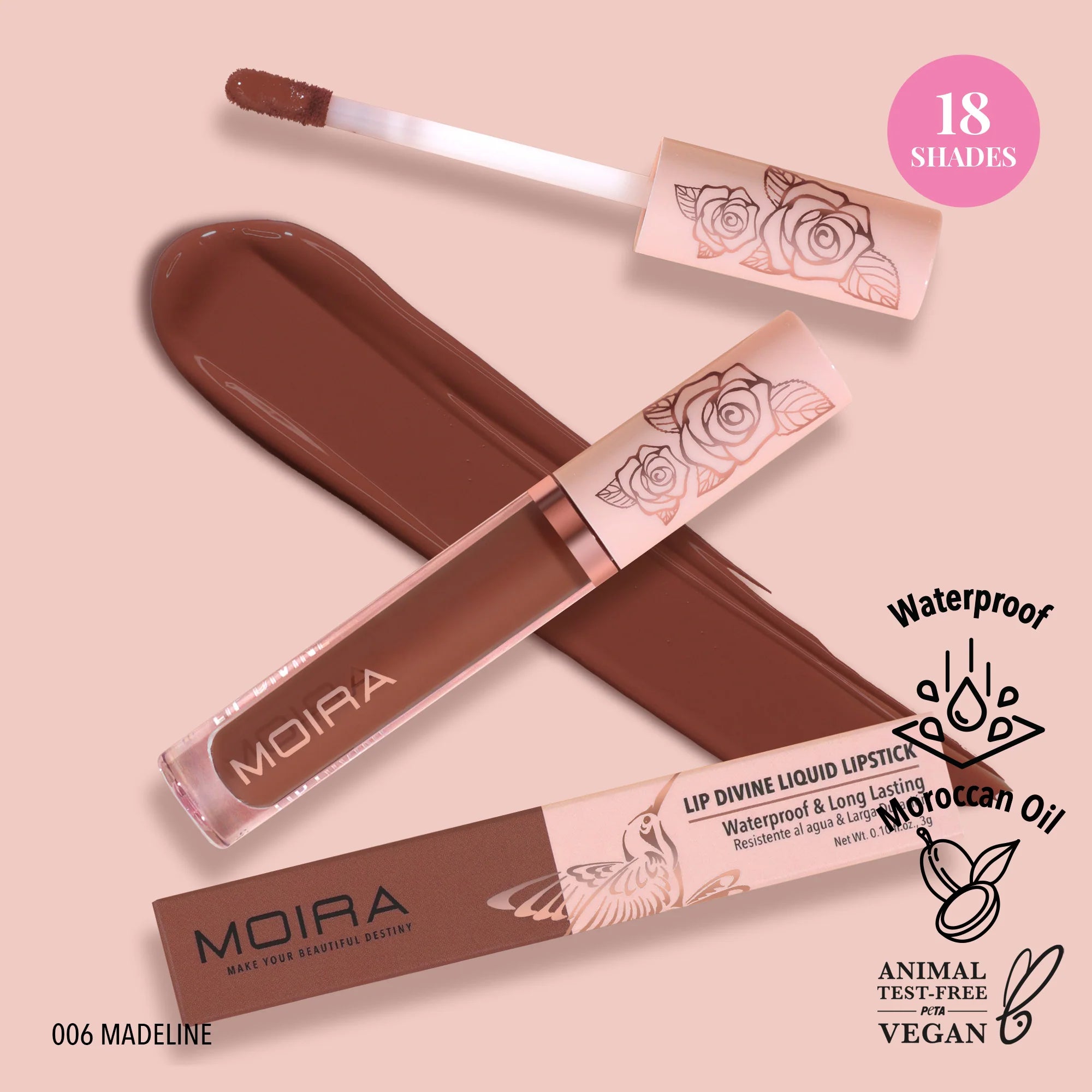 Moira Lip Divine Liquid Lipstick - (Madeline) مويرا - أحمر شفاه سائل - مادلين