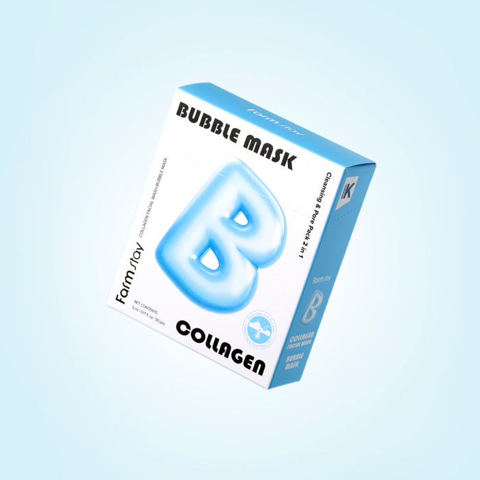 FARMSTAY COLLAGEN FACIAL WASH BUBBLE MASK