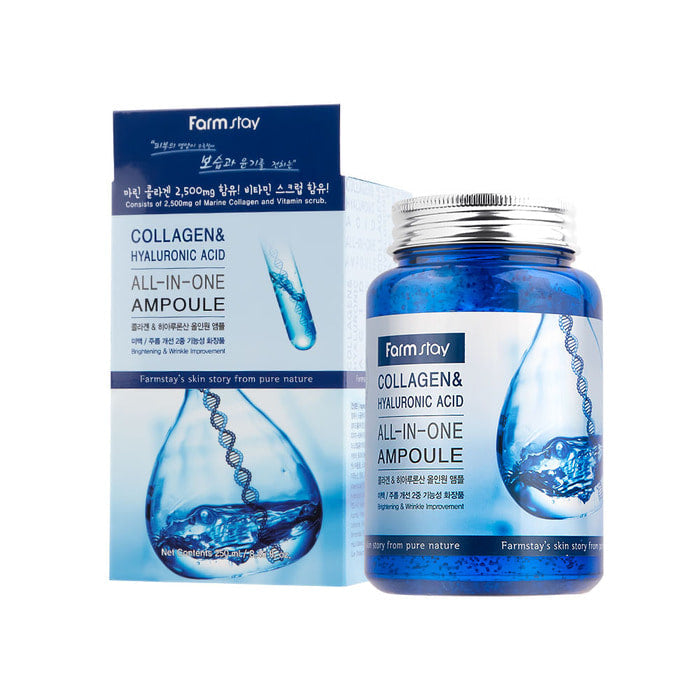 FARMSTAY COLLAGEN AND HYALURONIC ACID ALL IN ONE AMPOULE