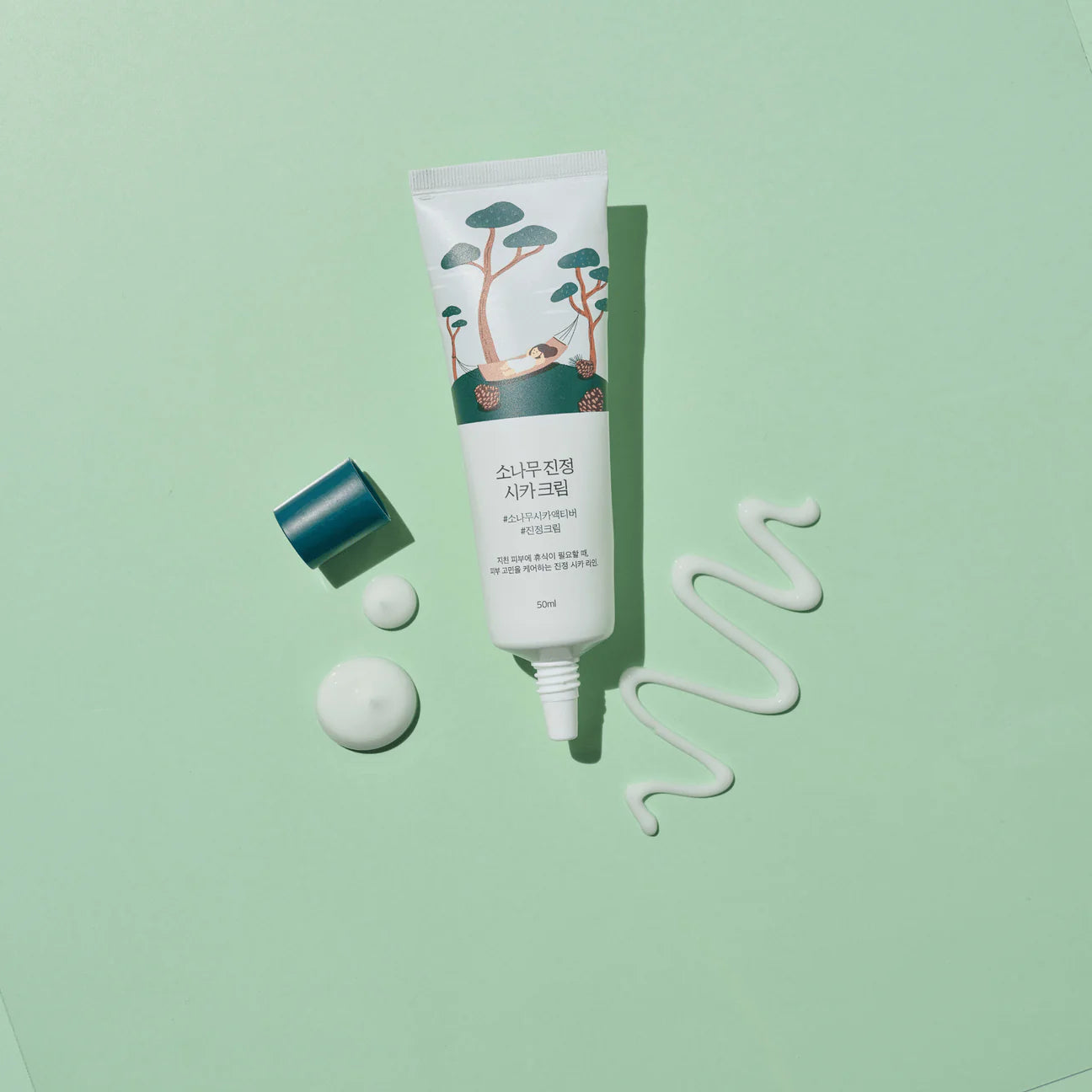 Round Lab -Pine Calming Cica Cream_50ml راوند لاب - سيكا مرطب للوجه