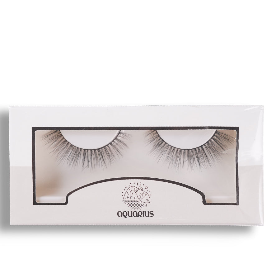 Rmoosh Official Mink Lashes Aquarius with full, fluffy lash design, natural black color, perfect for enhancing eye makeup.