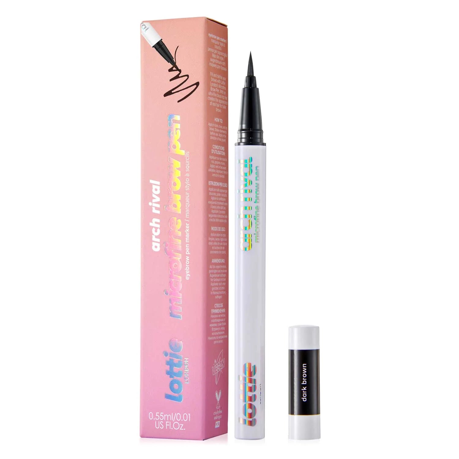 Lottie London- Arch Rival- Microfine Brow Pen Brown لوتي لندن- قلم حواجب آرتش ريفال مايكروفاين بني