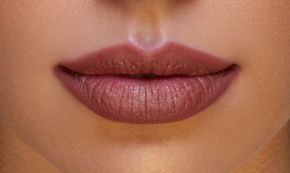 Addoony Beauty Deem lipstick in medium shade, showcasing sleek packaging and creamy lipstick bullet.