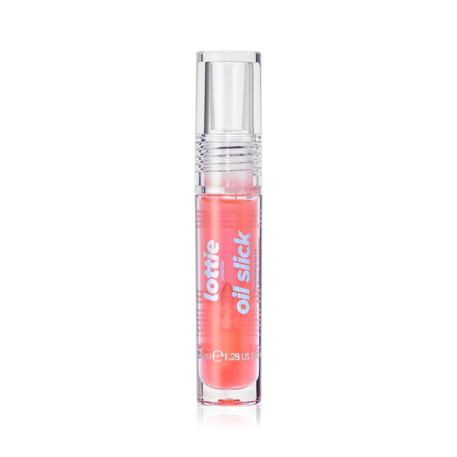 Lottie London- Oil Slick Peachy Cheeks lip oil لوتي لندن- زيت سليك خوخي للشفاة