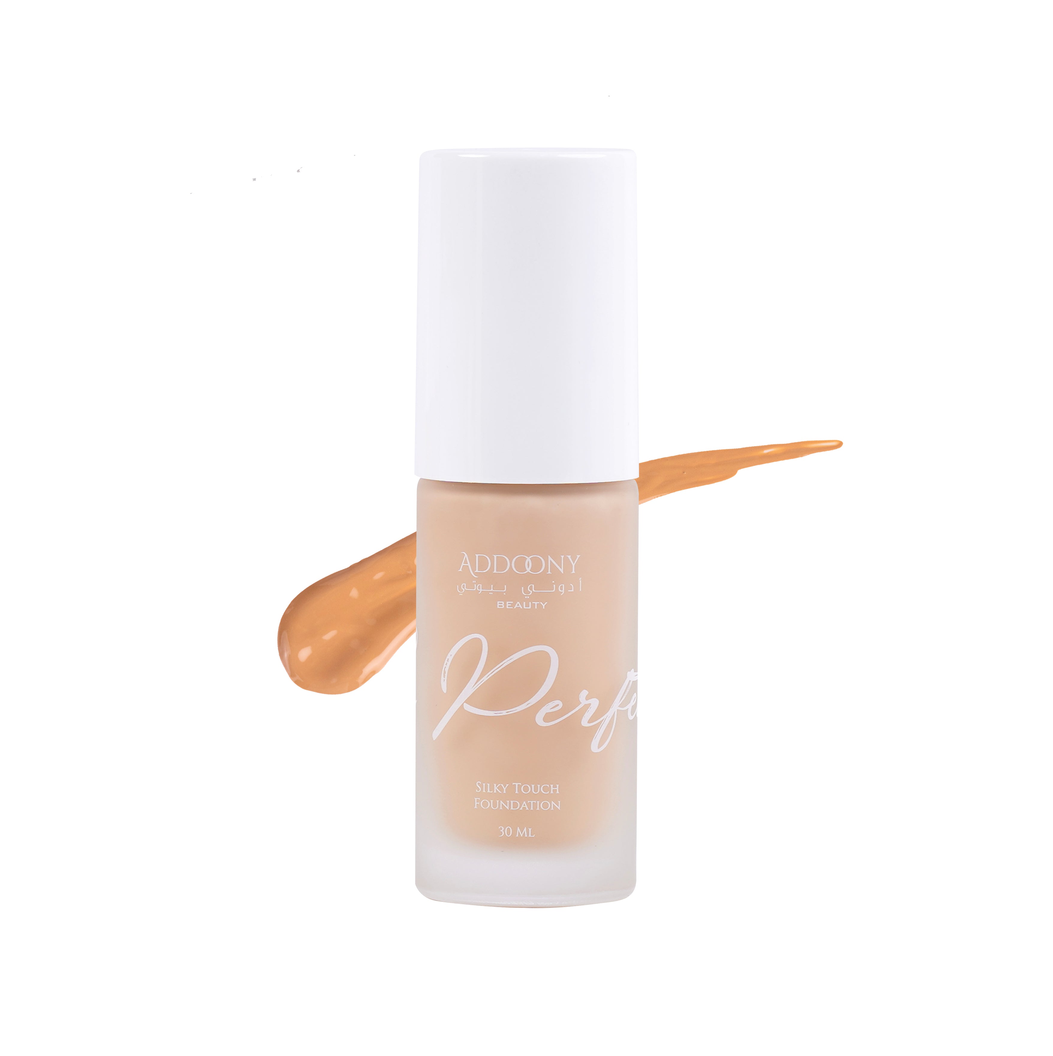 Addoony Beauty So Perfect Foundation by Juna, a smooth liquid foundation with a natural finish, in a sleek bottle.
