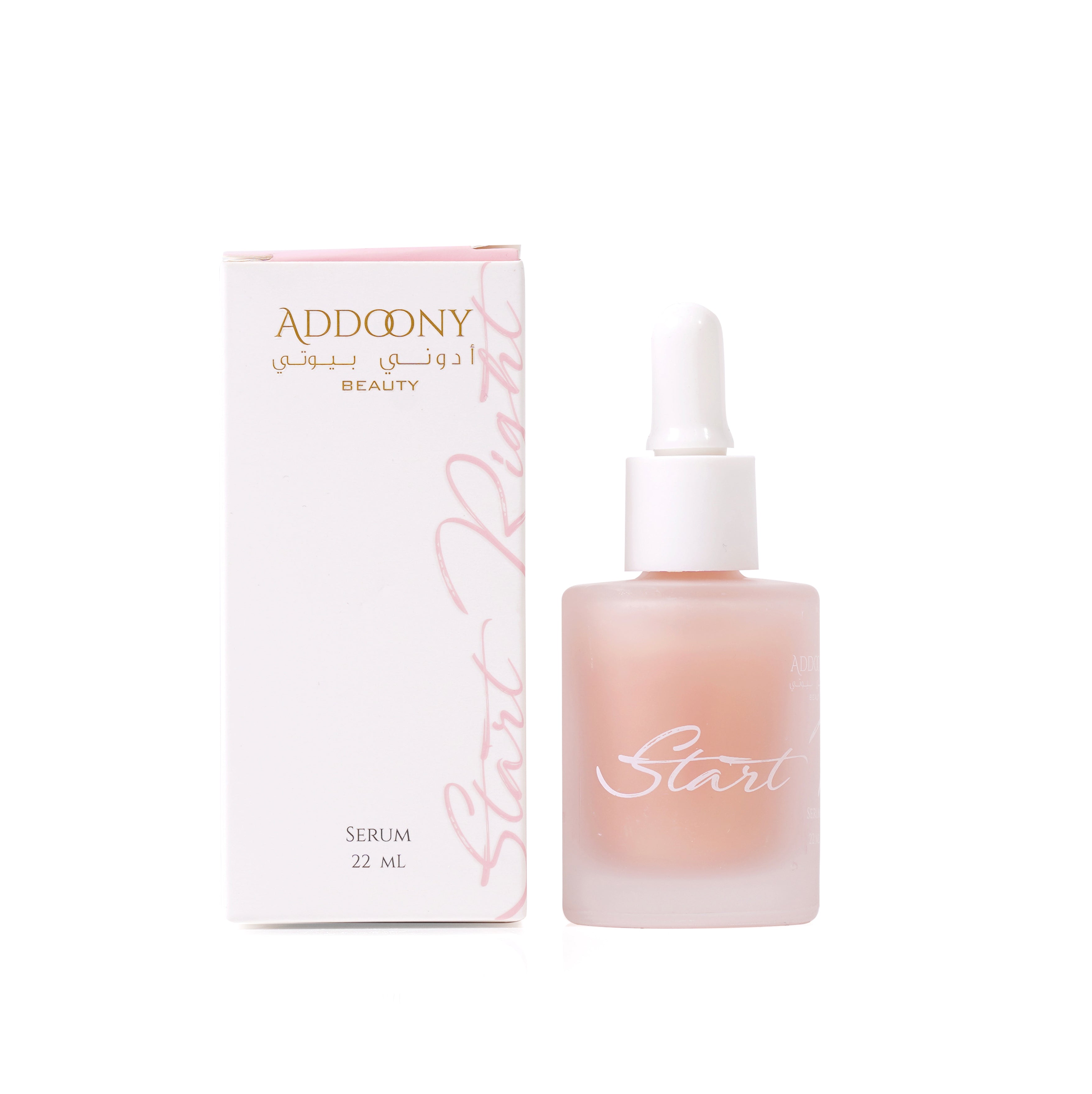 Addoony Start Right Serum bottle from Addoony Beauty, a skincare serum with a sleek design and clear labeling.