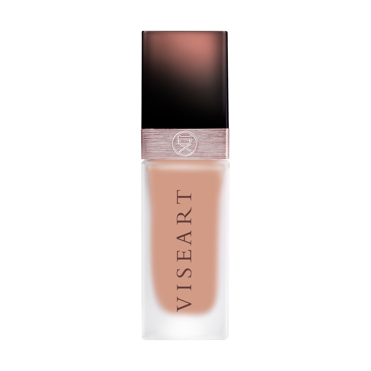 Close-up of VISEART Long Wear Flawless Foundation in Maple, showcasing the creamy texture and shade for smooth, even skin.