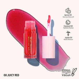 Moira Glow Getter Hydrating Lip Oil - Juicy Red - ليب اويل مرطب