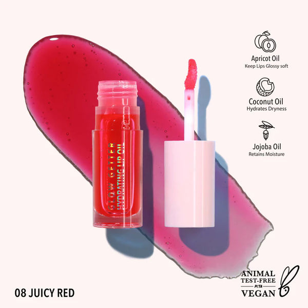 Moira Glow Getter Hydrating Lip Oil - Juicy Red - ليب اويل مرطب