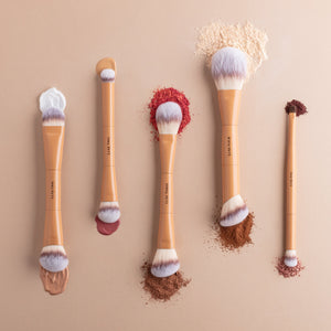 Addoony Luxe Collection Brush Set + Addoony Pouch -  مجموعة الفرش الفاخرة من أدوني ذات طرفين مع شنطه مكياج