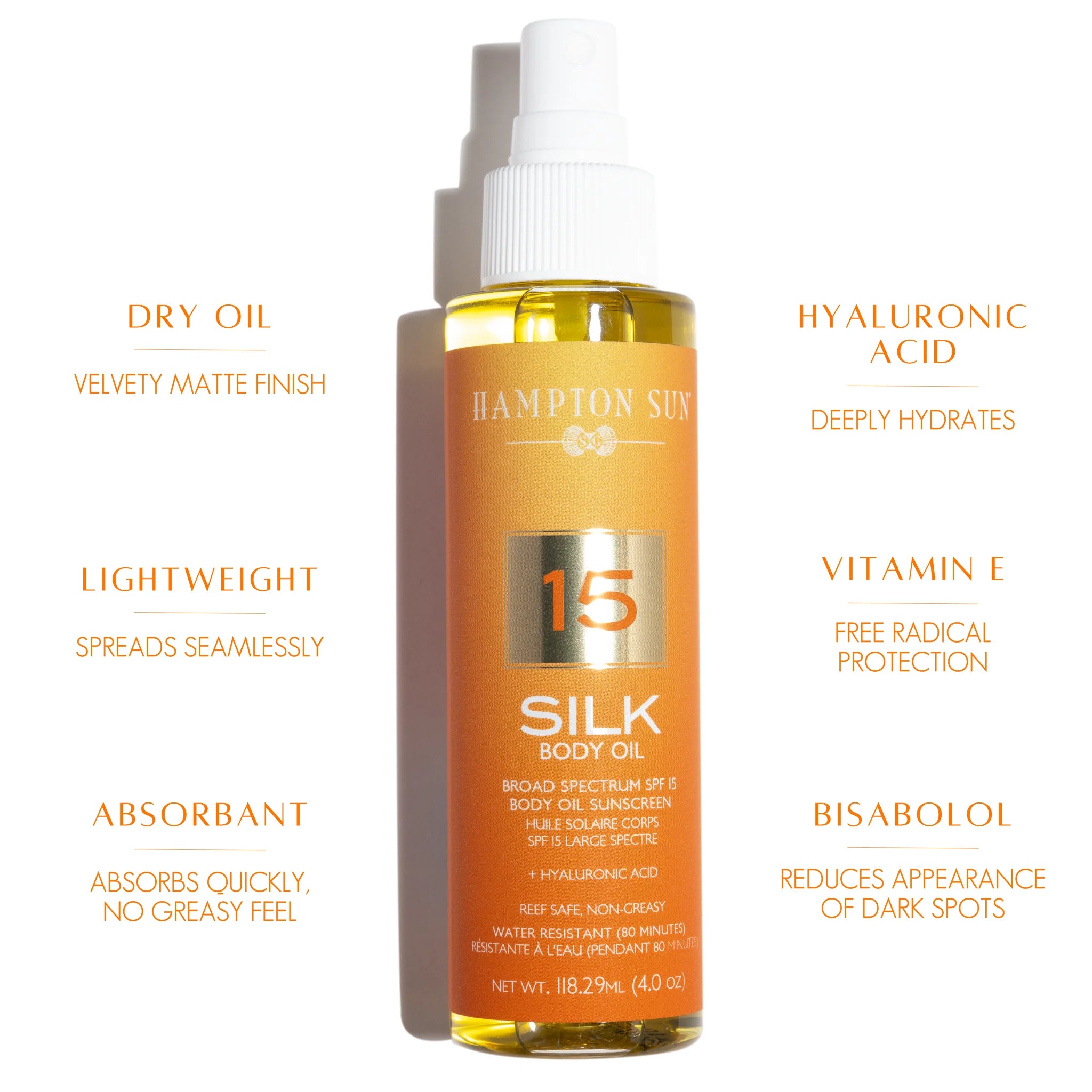 Hampton Sun - SILK Body Oil - SPF 15