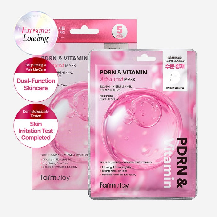 FARMSTAY PDRN AND VITAMIN ADVANCED MASK 23ML