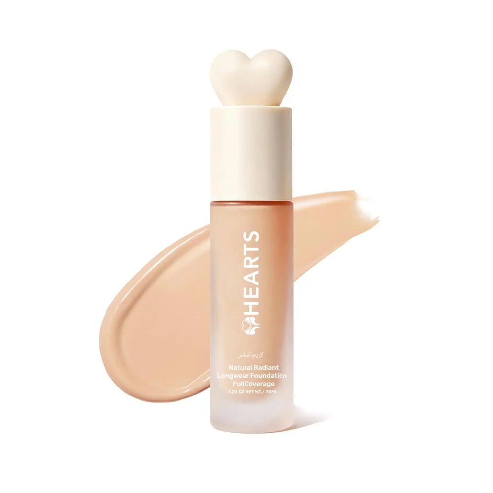 Hearts Natural Long Wear Light to Medium Foundation L3 كريم أساس هارتس ناتشورال لونغ وير لايت ميديم