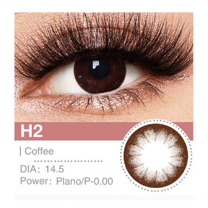 Eljoori -  H2 Coffee Contact Lense - عدسات الجوري