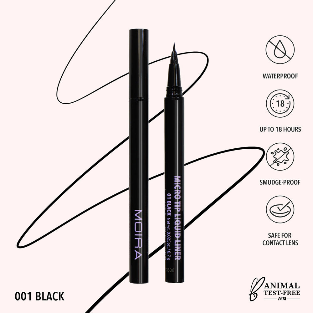 MOIRA-  Micro Tip Liquid Liner (001, Black)