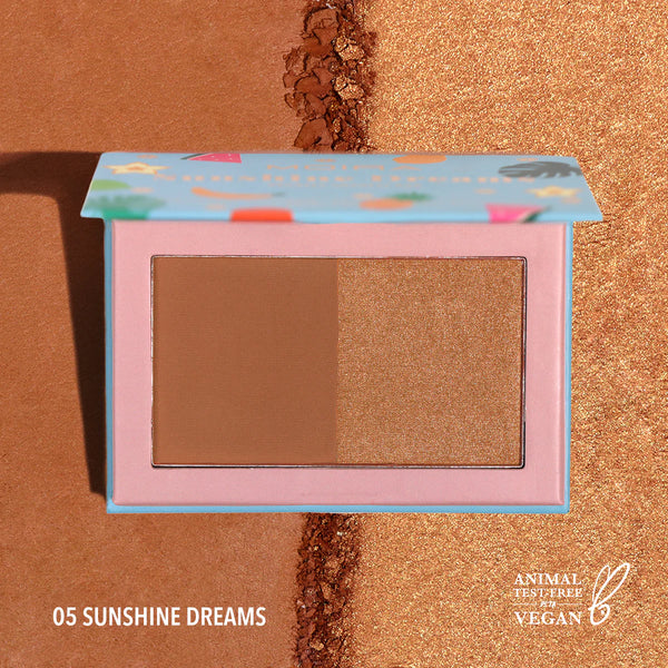 Moira Dual bronzer palette-SUNSHINE DREAMS - بلاشر