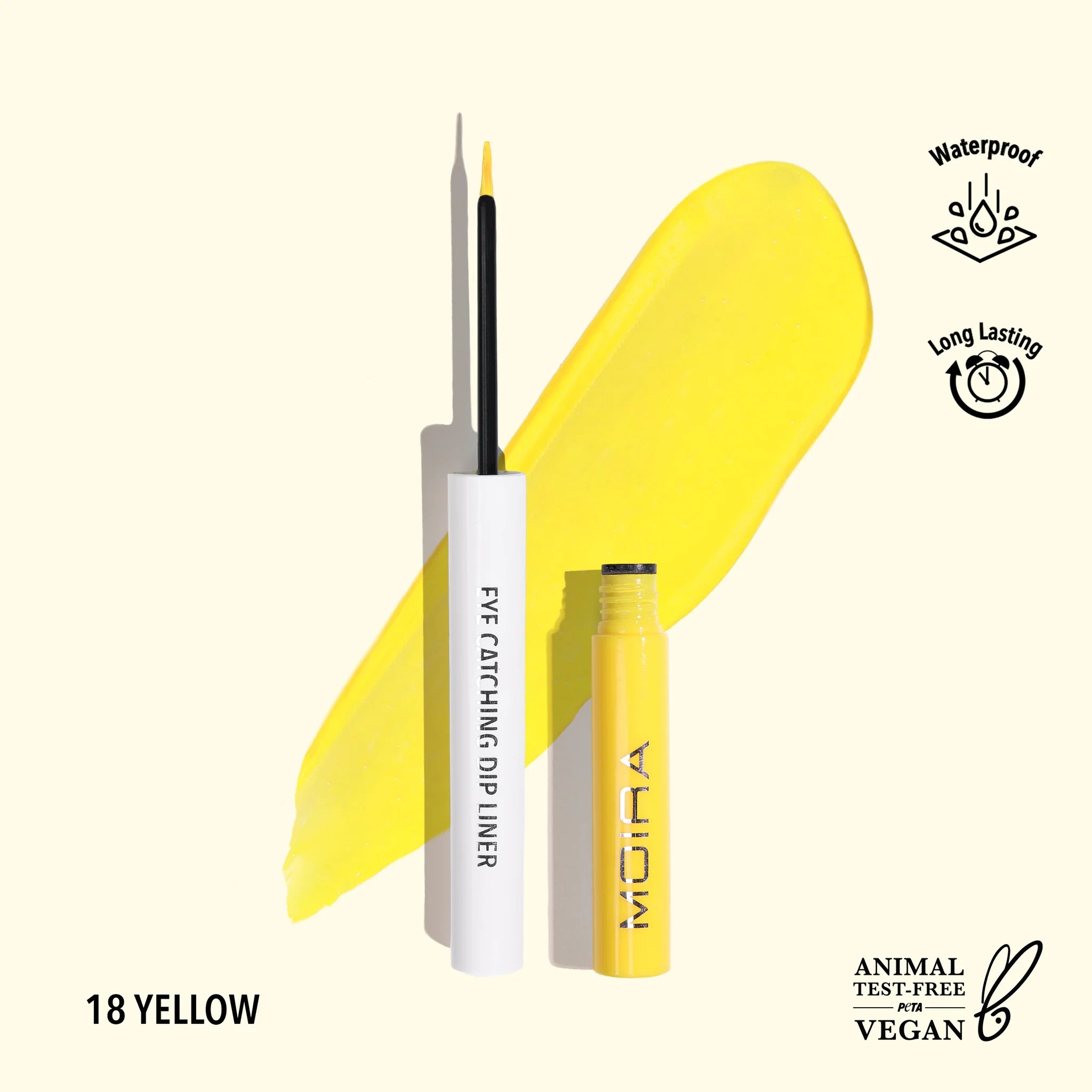 Moira Eye Catching Dip Liner -(Yellow) مويرا - أيلاينر سائل - اصفر