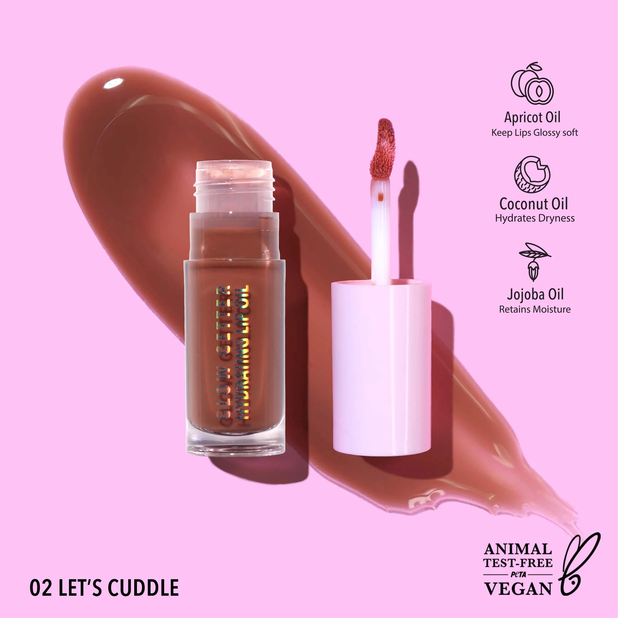 Moira Glow Getter Hydrating Lip Oil - (Let's Cuddle) مويرا - زيت للشفاه