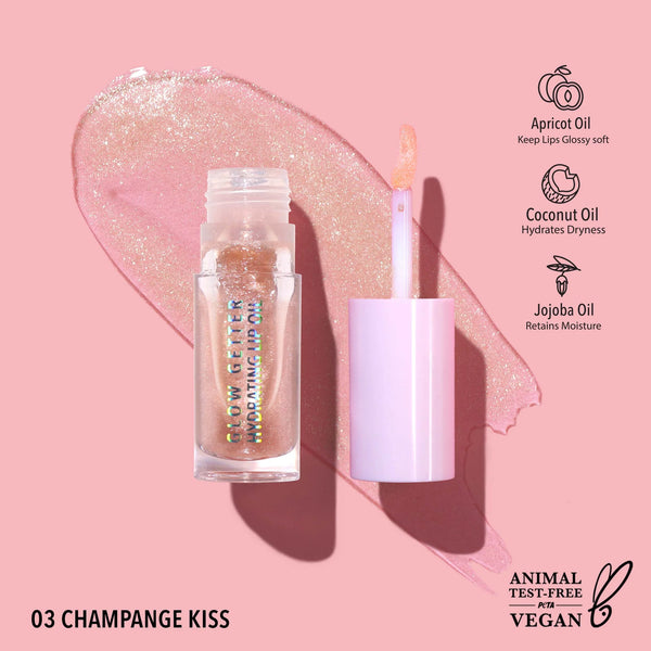 Moira Glow Getter Hydrating Lip Oil - (Champagne Kiss)