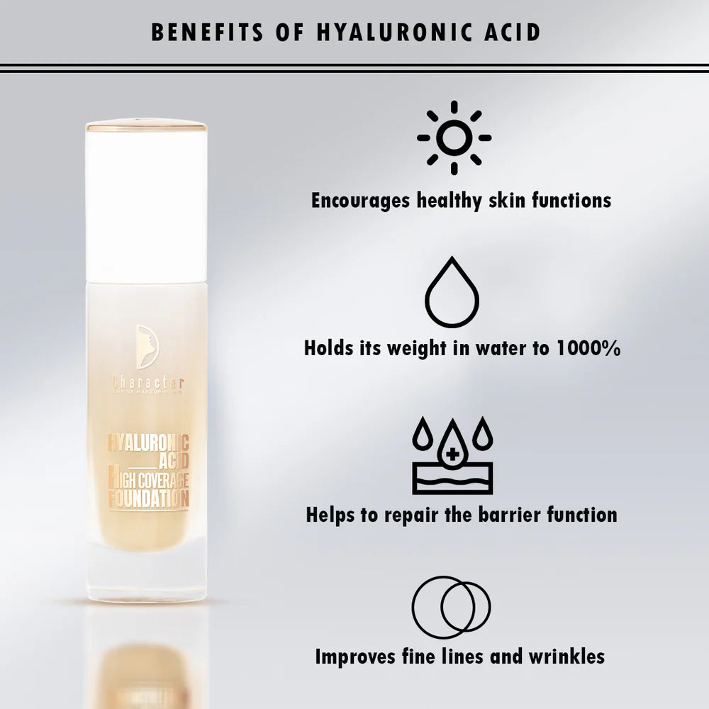 Character Hayaluronic Acid High Coverage Foundation - HCF002 - فاونديشن عالي التغطيه