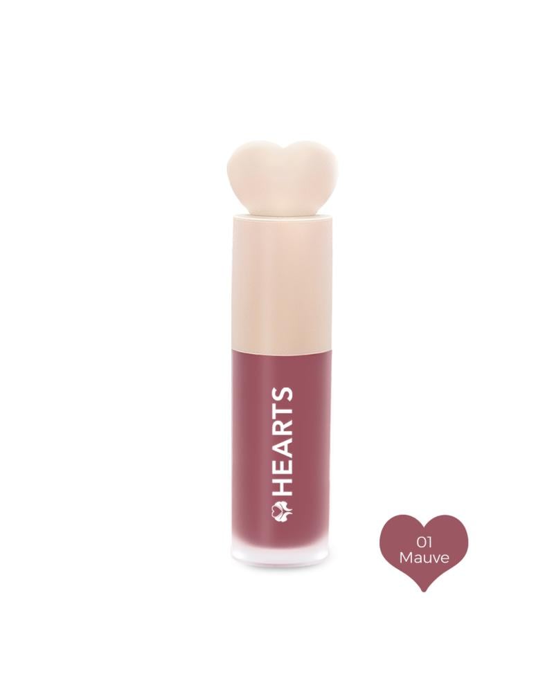 Hearts Liquid Blush Natural Color Light Touch - 01 Mauve أحمر الخدود السائل