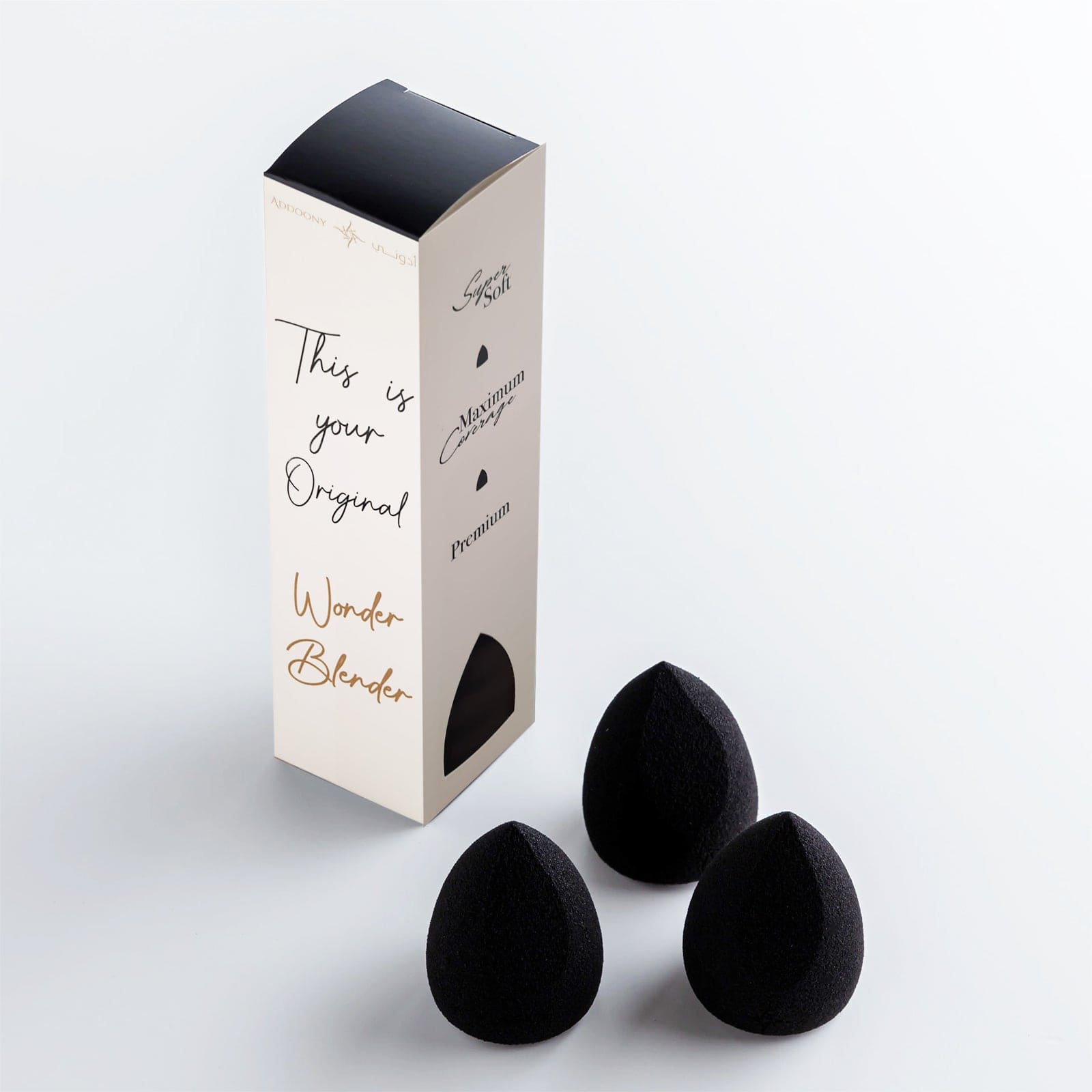 Addoony This is your Original Trio Blender Set (Black) أدوني: طقم اسفنجات يور أوريجينال السوداء