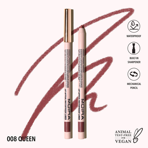 Moira Lip Appeal Waterproof liner-008,Queen