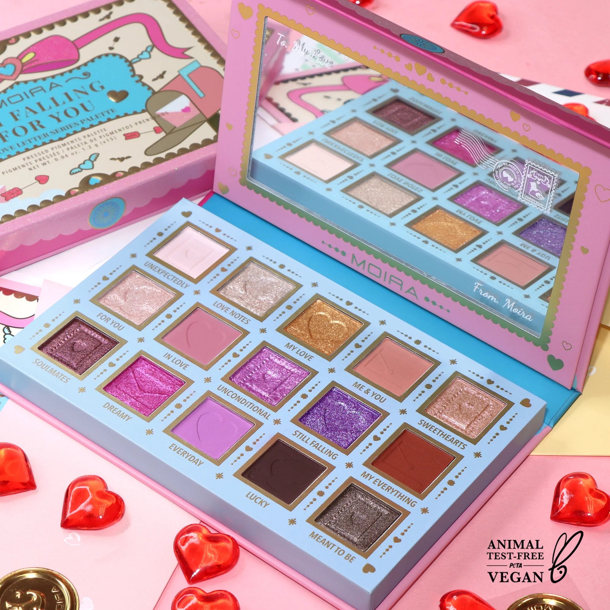 Moira I'm Falling For you Pressed Pigment Palette مويرا - باليت ظلال - فالنغ فور يو