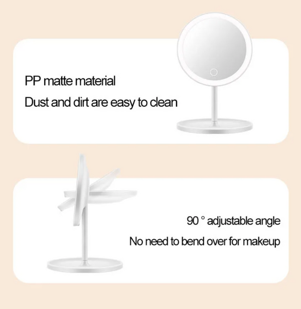 Addoony Desktop LED Mirror with Three Lights