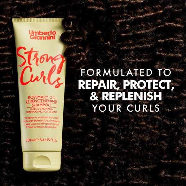 Umberto Giannini - Strong Curls Rosemary Oil Shampoo 250ml - شامبو رووزميري للشعر الكيرلي