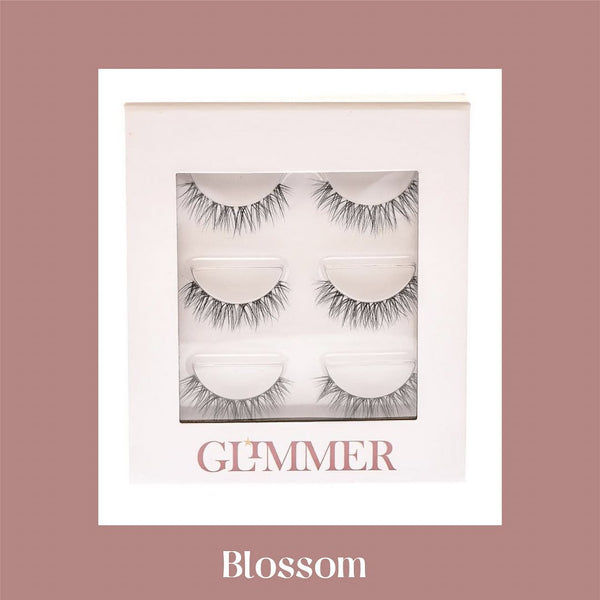 Glimmer Beauty soft mink eyelashes set- Blossom - رموش غليمر