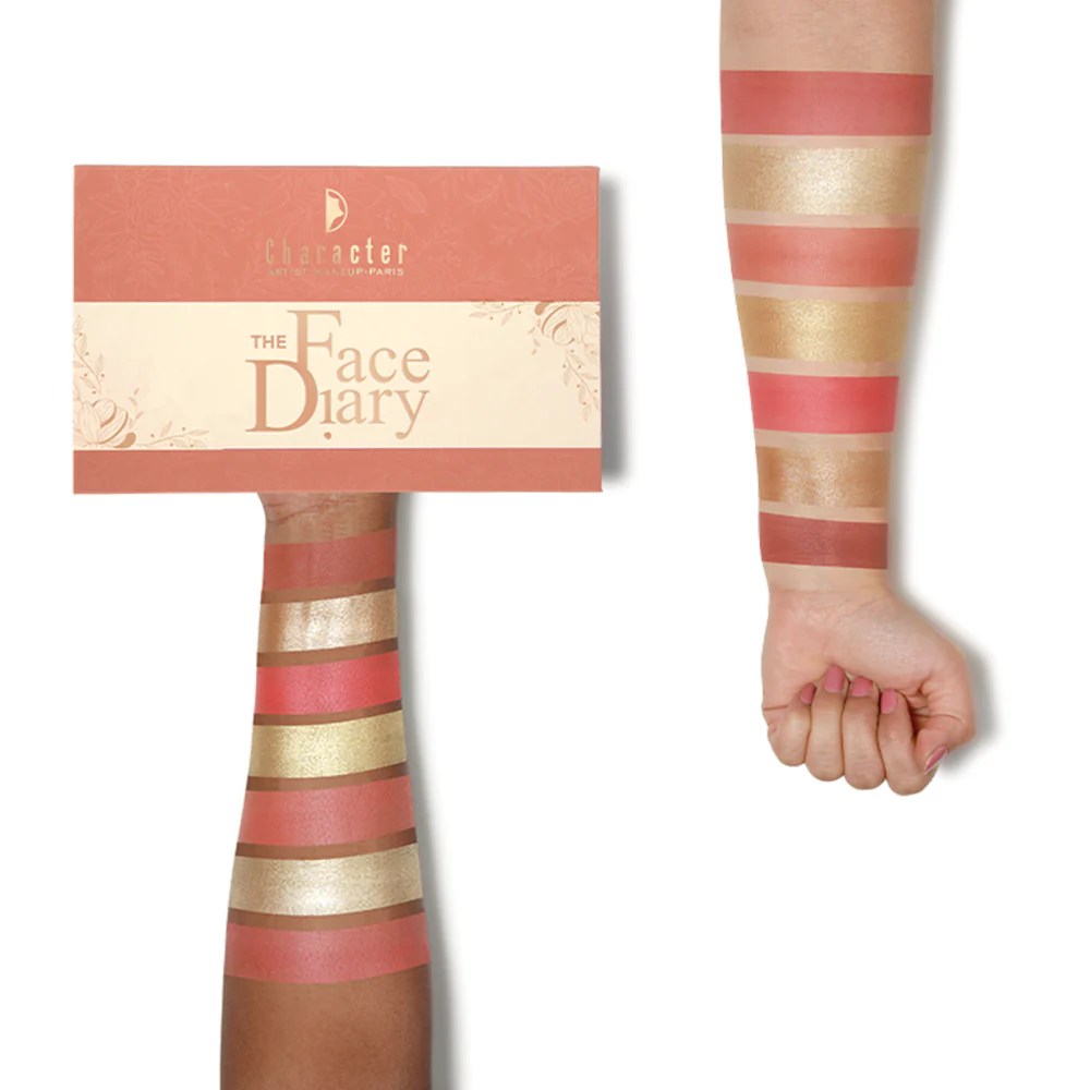 Character The Face Diary Blusher & Highlighter - TFD002 - باليت هايلايت وبلاشر
