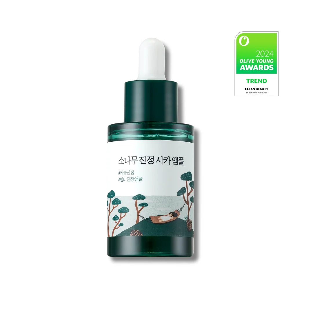 Round Lab -Pine Calming Cica Ampoule_30ml راوند لاب - سيروم سيكا لتلطيف وتهدئة البشرة بالصنوبر 30 مل