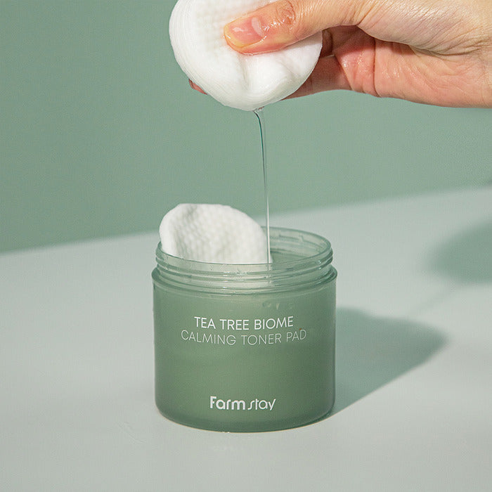 FARMSTAY TEA TREE BIOME CALMING TONER PAD