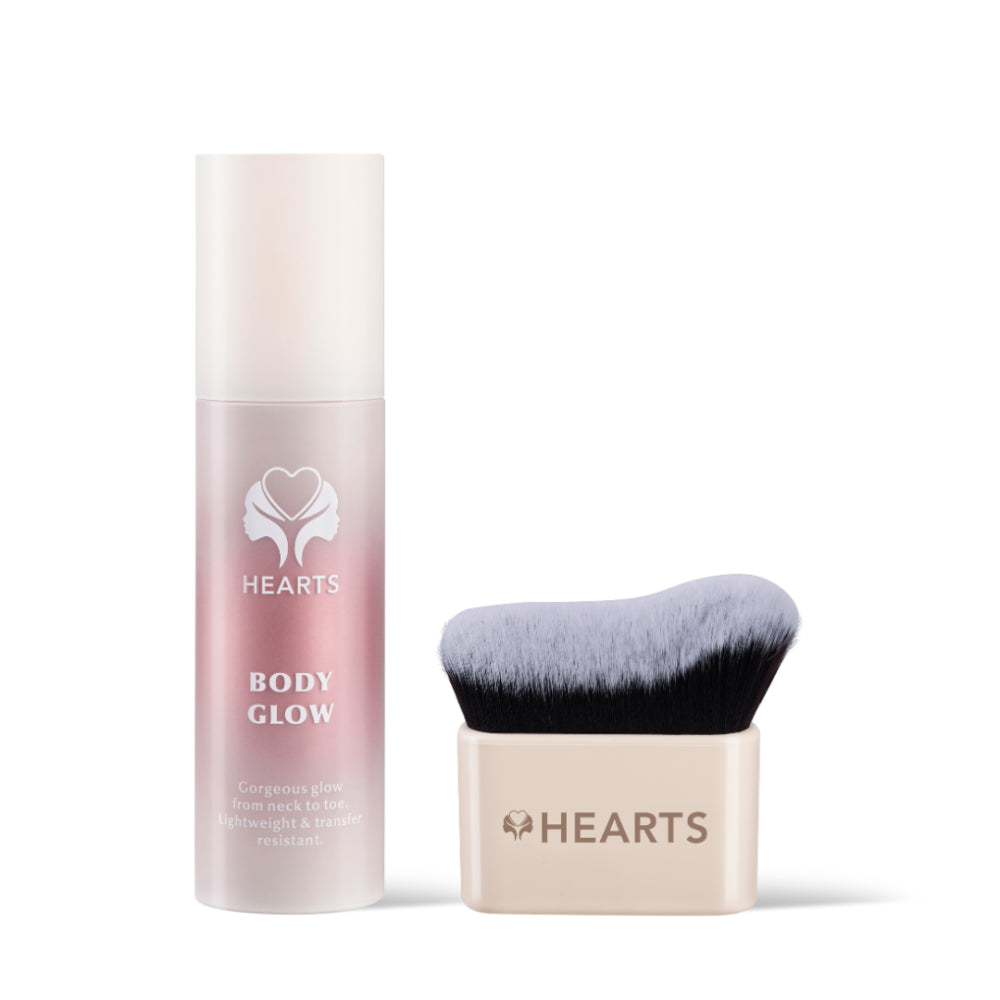 Hearts Body Glow Pink 001  هايلايتر للجسم