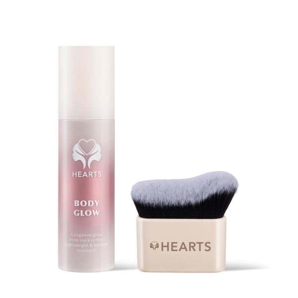 Hearts Body Glow Pink 001  هايلايتر للجسم