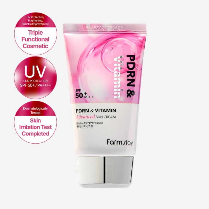 FARMSTAY PDRN AND VITAMIN ADVANCED SUN CREAM