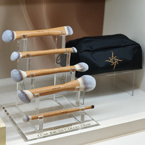 Addoony Luxe Collection Brush Set + Addoony Pouch -  مجموعة الفرش الفاخرة من أدوني ذات طرفين مع شنطه مكياج