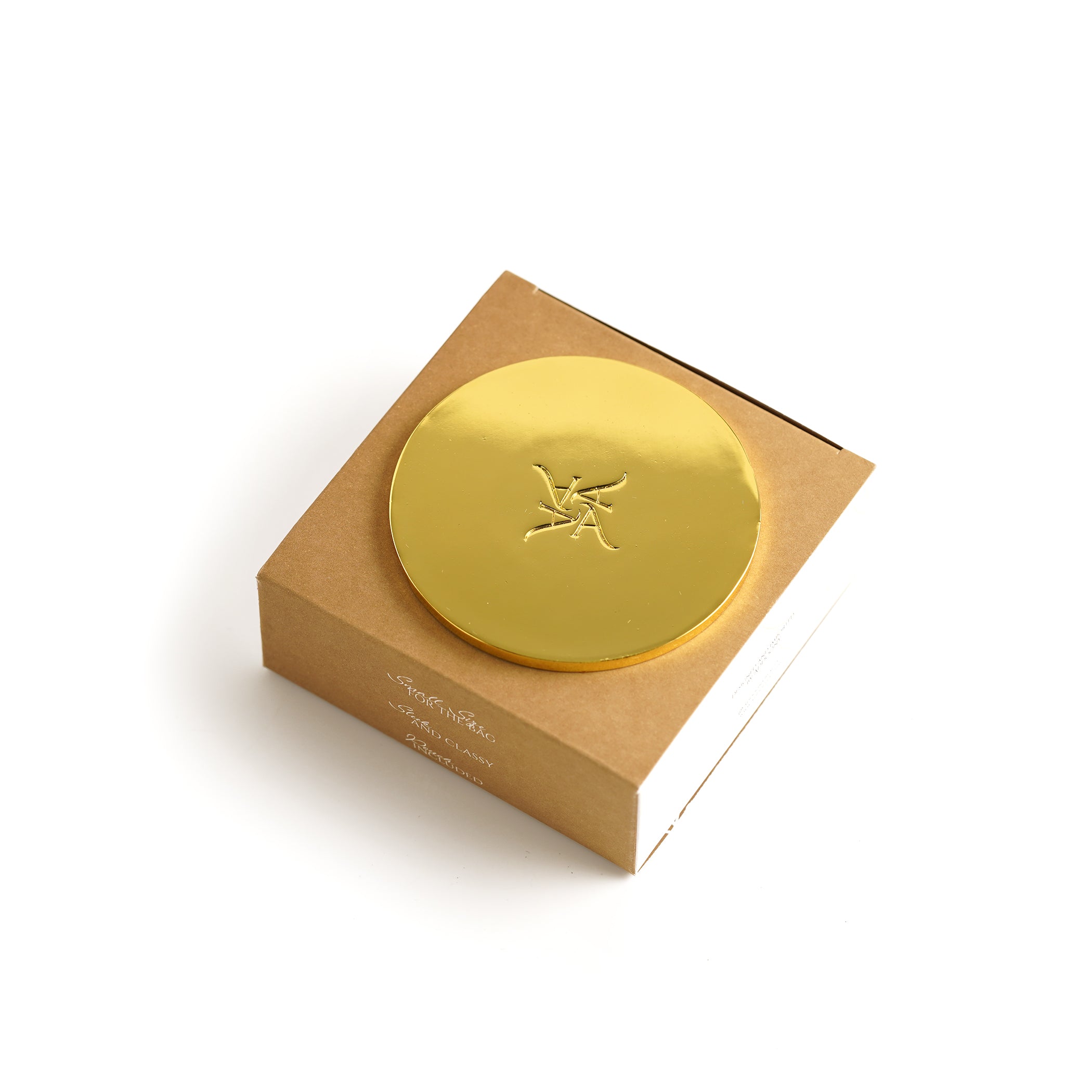Addoony Beauty Gifts Addoony Mirror, a compact handheld tool with a reflective surface designed for bags and on-the-go use.