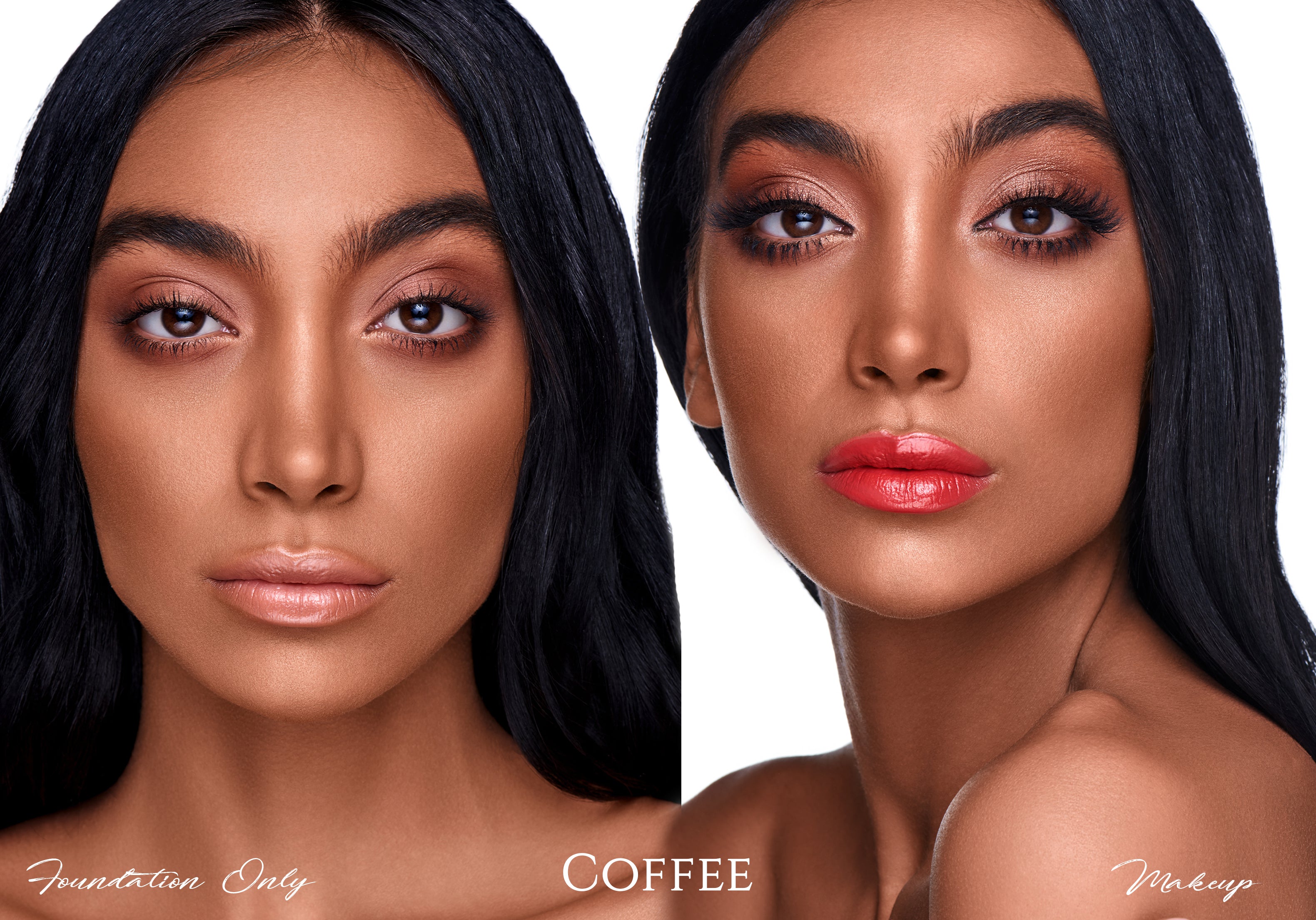 Addoony So Perfect Foundation in Coffee shade by Addoony Beauty, showing smooth, creamy foundation in a compact container.
