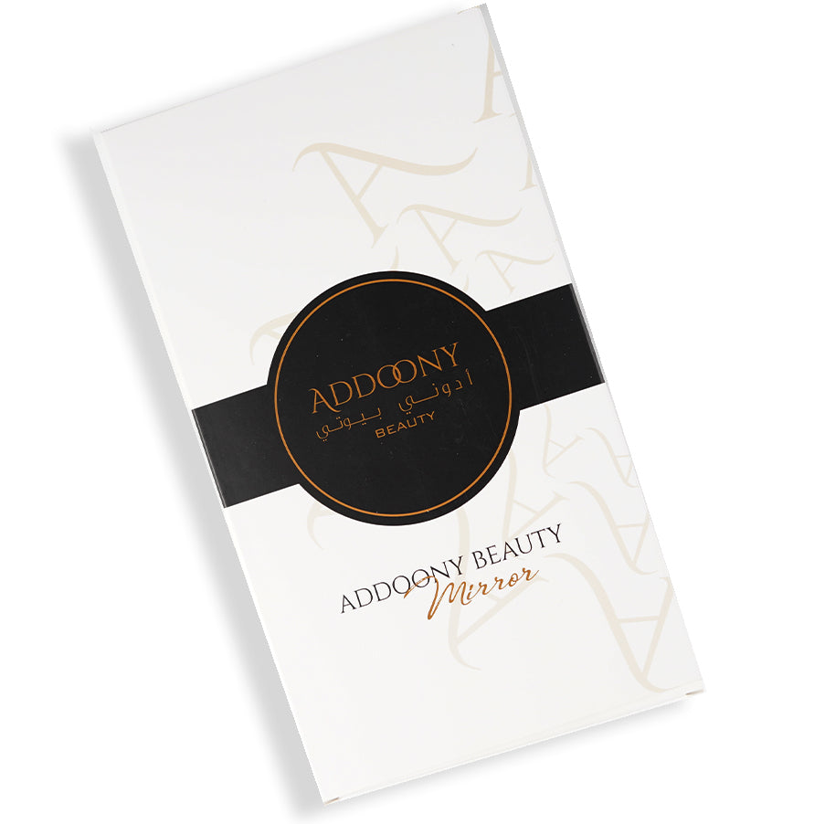 Addoony Beauty Gifts handheld mirror with handle, compact tool featuring a reflective surface for personal grooming.